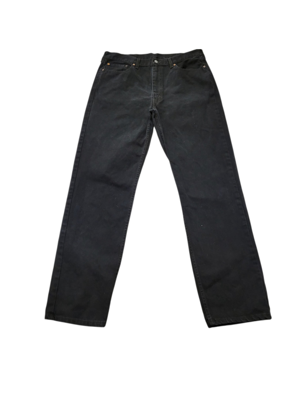Levi's 550 Straight Leg Black Jeans Size 38/36 Men's 100% Cotton Excellent